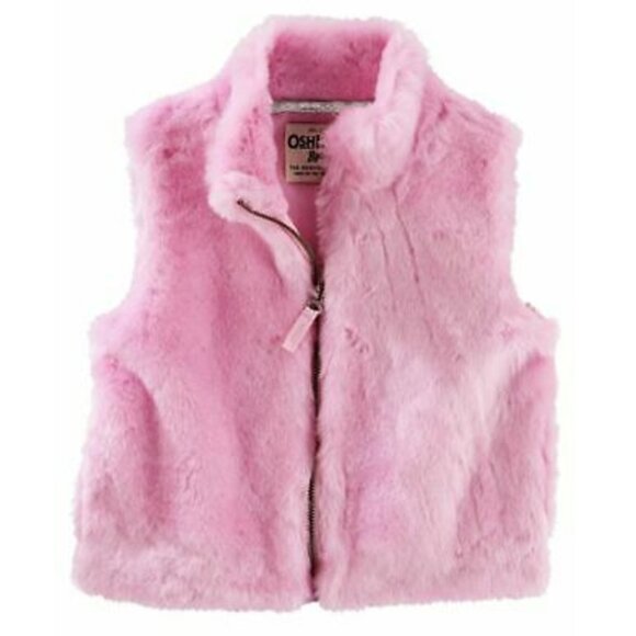Carter's Other - NWT Carter's Baby Toddler Girl's Faux Fur Vest High Neck Pink 5 Youth